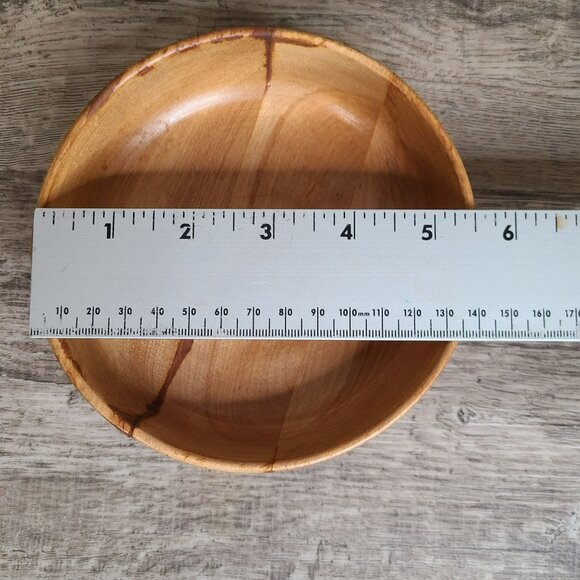 Vintage Single Wolverine Dowel Works Wood Bowl 5.5 Hand Lathed Grand Rapids 821 - Picture 7 of 9